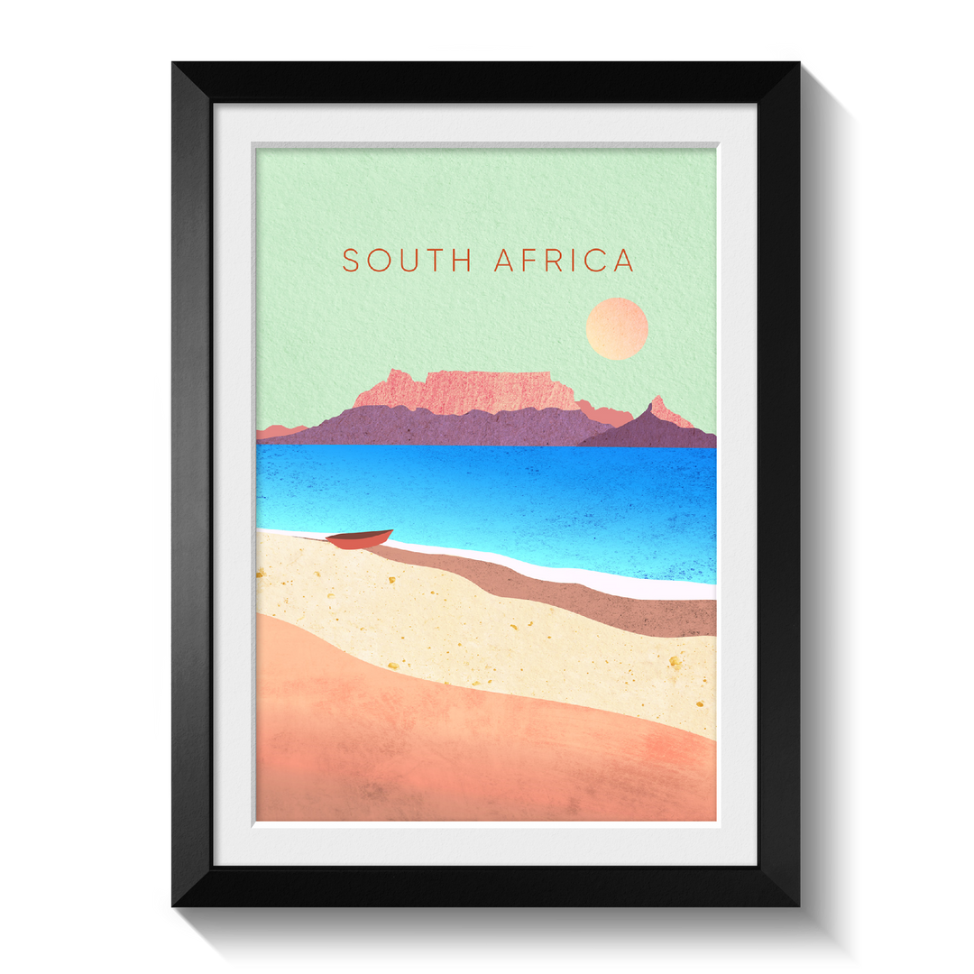 South Africa Minimal Travel Poster