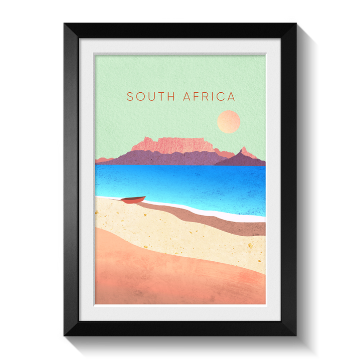 South Africa Minimal Travel Poster