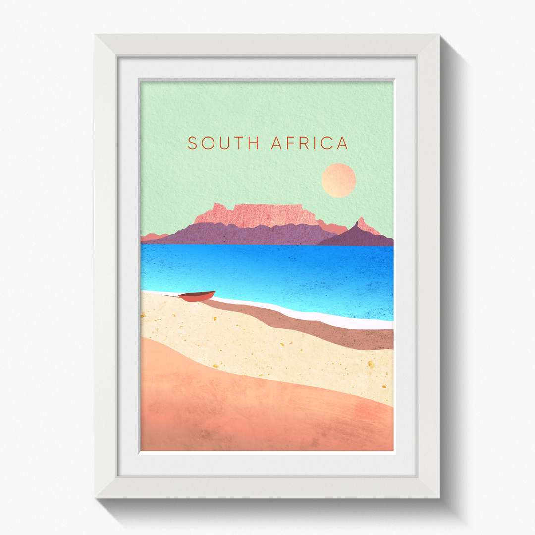 South Africa Minimal Travel Poster