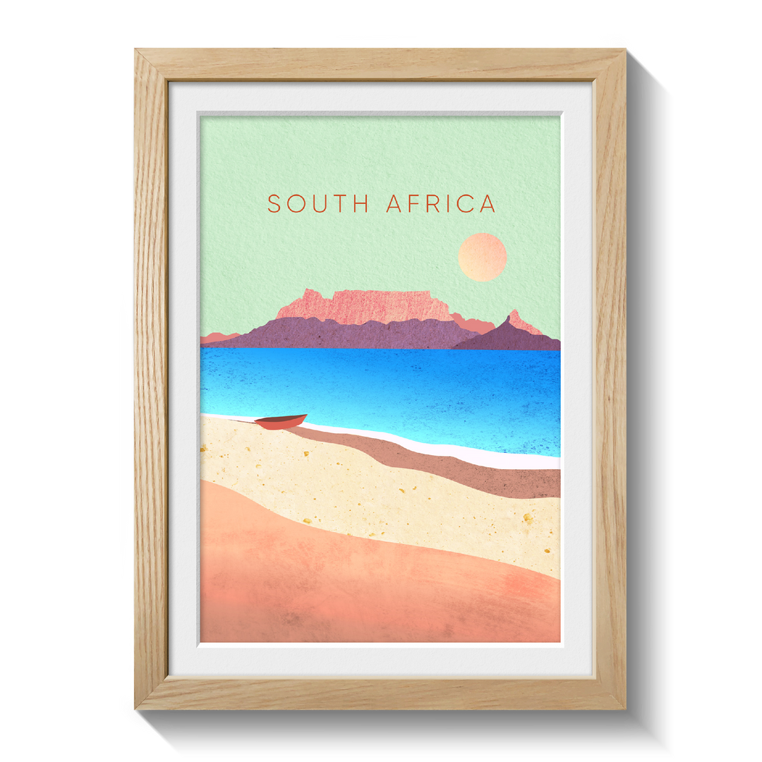 South Africa Minimal Travel Poster
