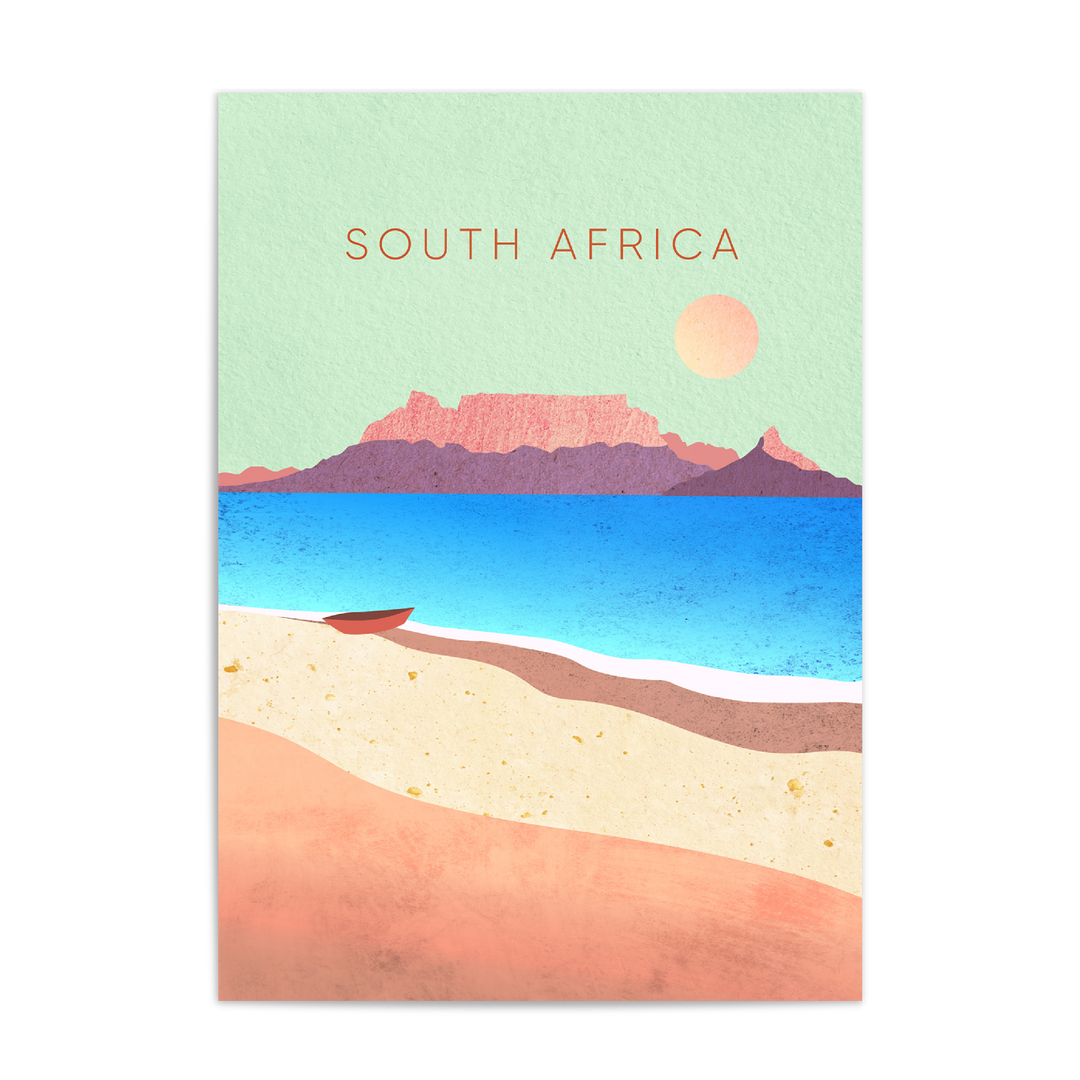 South Africa Minimal Travel Poster