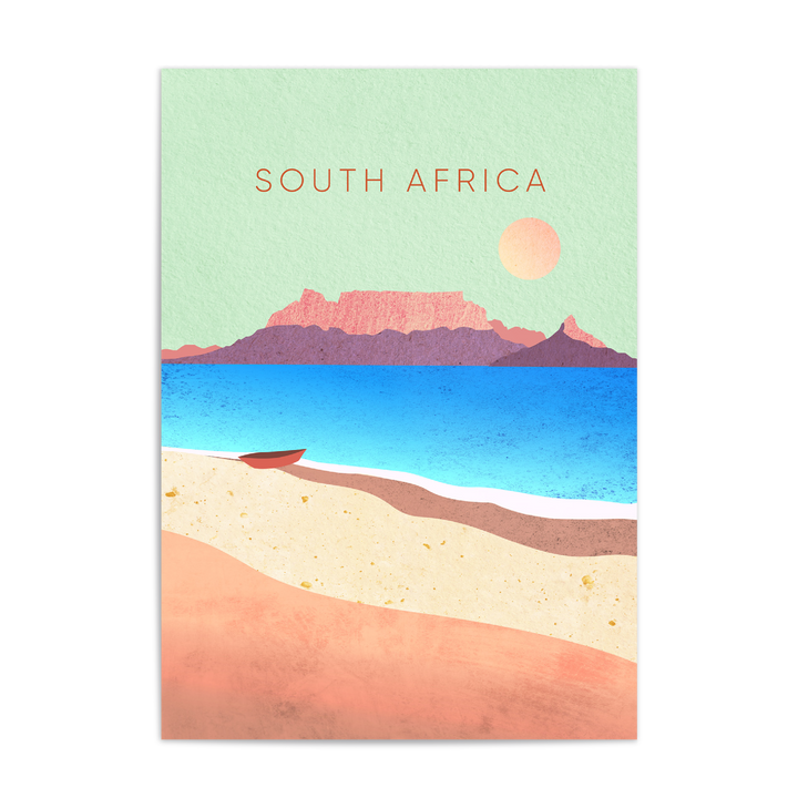 South Africa Minimal Travel Poster