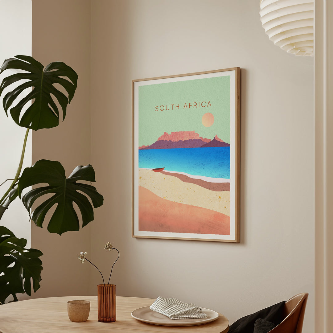 South Africa Minimal Travel Poster
