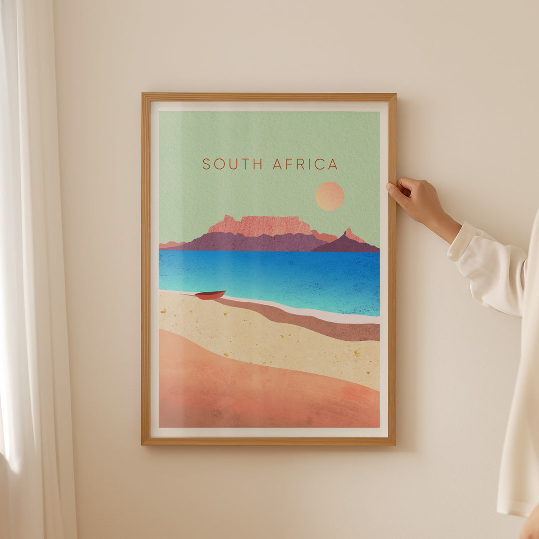 South Africa Minimal Travel Poster