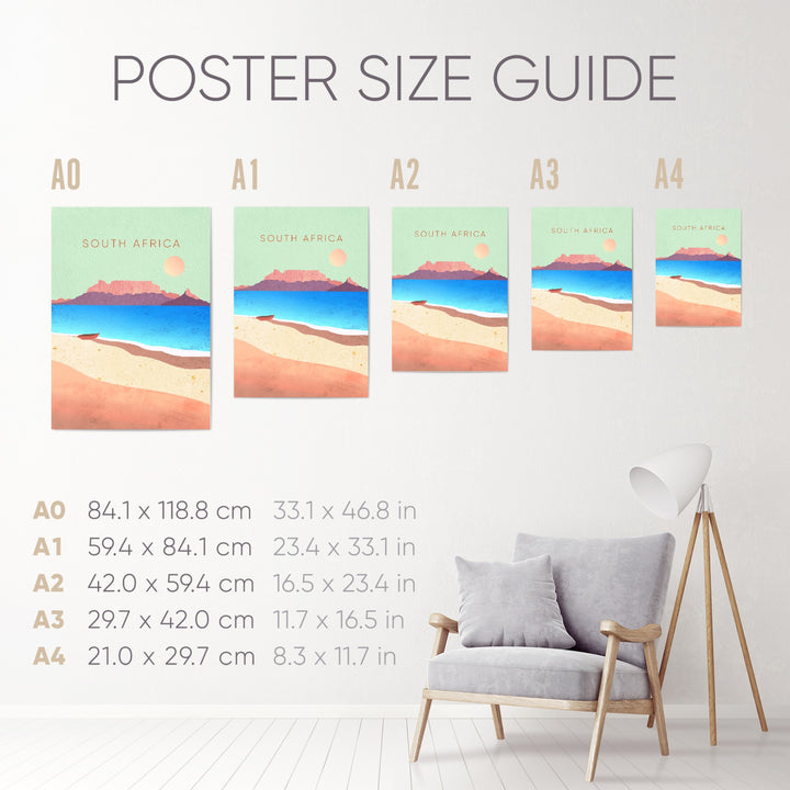 South Africa Minimal Travel Poster