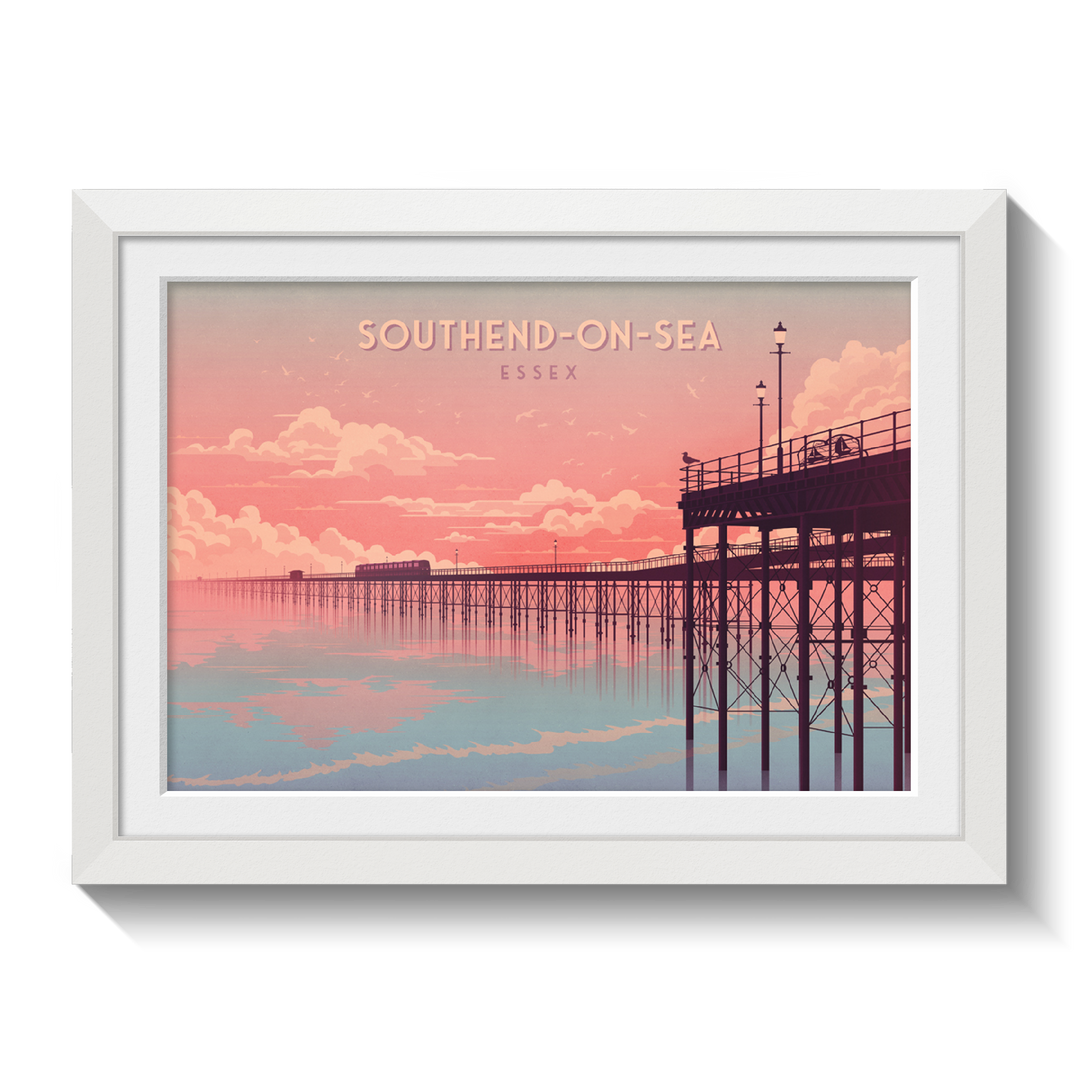 Southend on Sea Essex Seaside Travel Poster