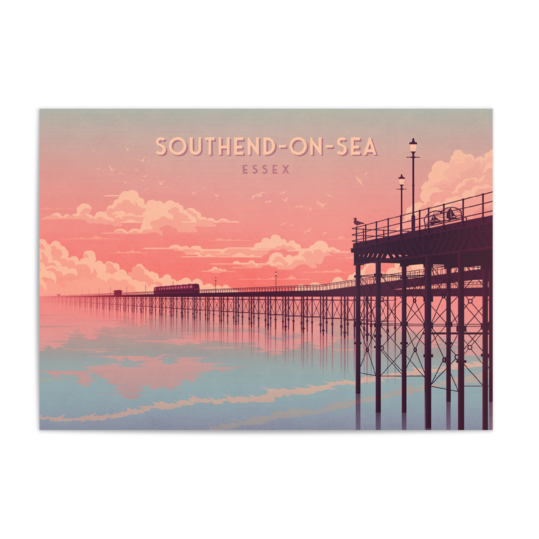Southend on Sea Essex Seaside Travel Poster