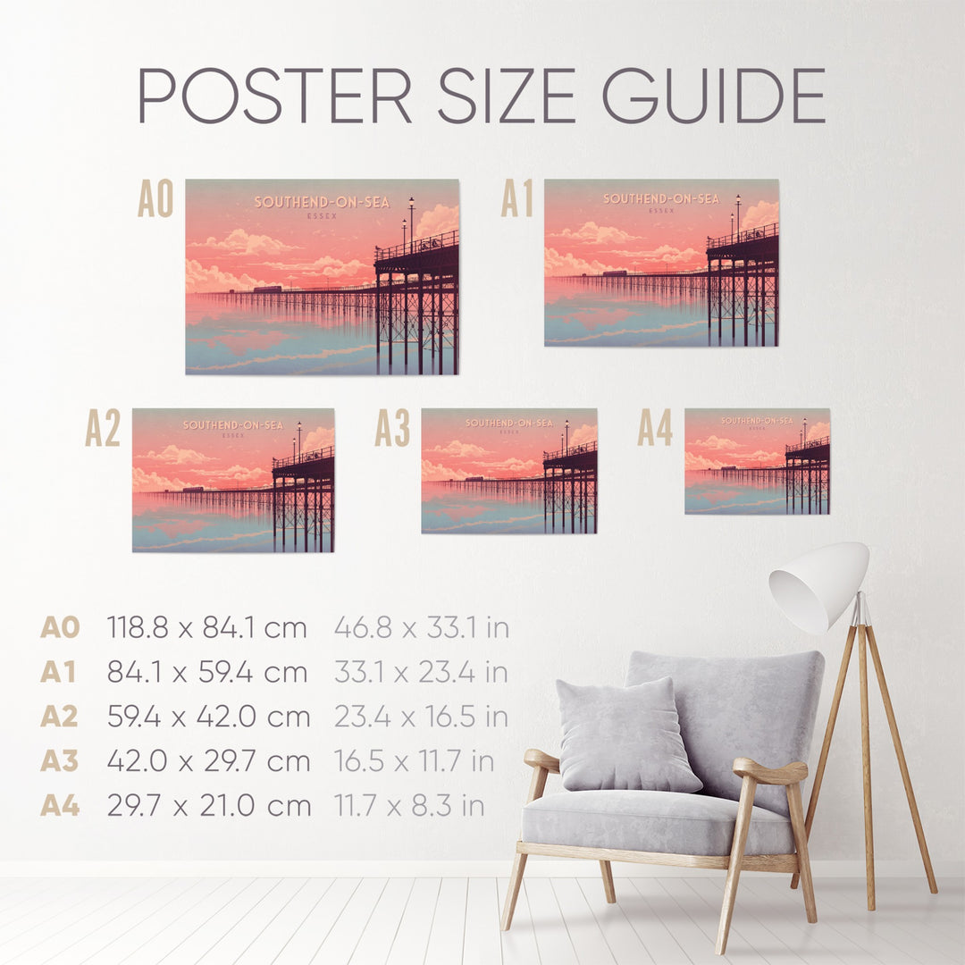 Southend on Sea Essex Seaside Travel Poster