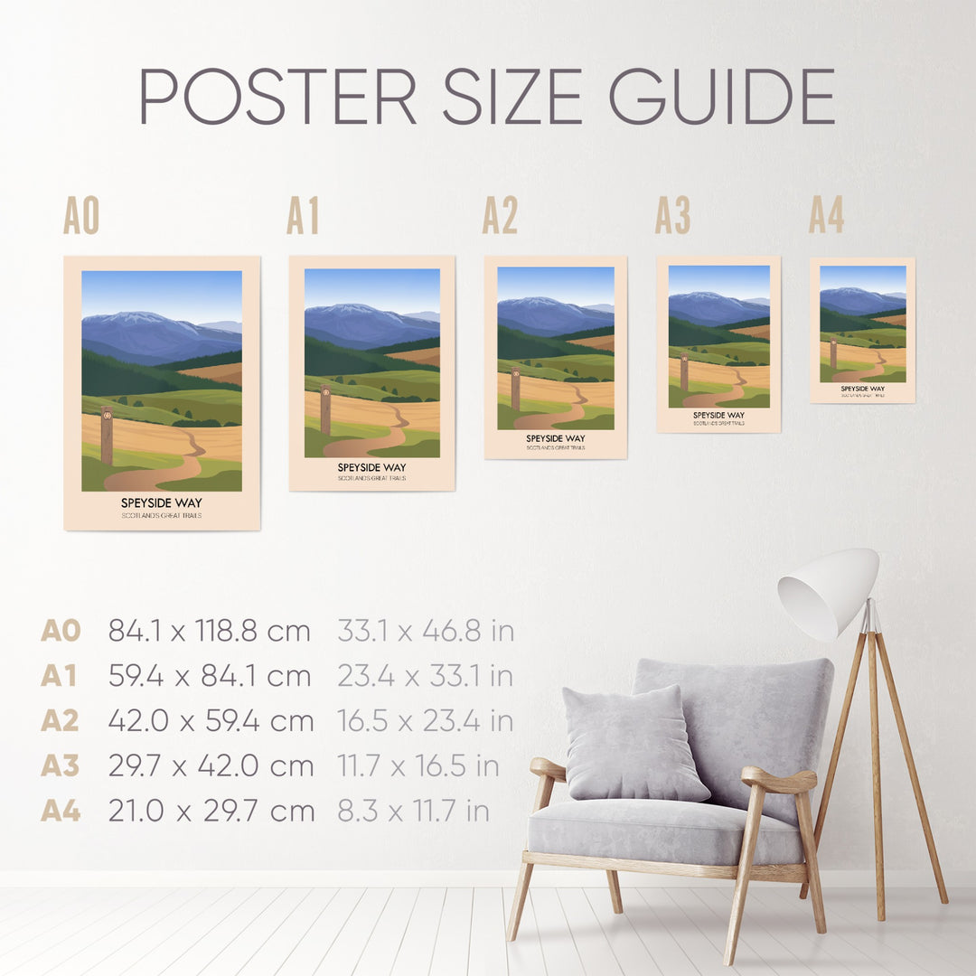 Speyside Way Scotland's Great Trails Poster