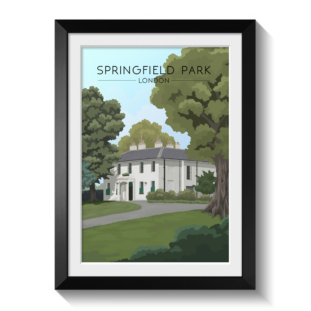 Springfield Park London Travel Poster