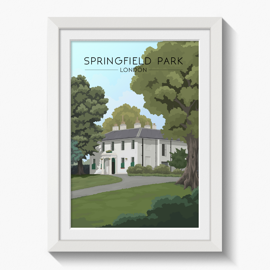 Springfield Park London Travel Poster