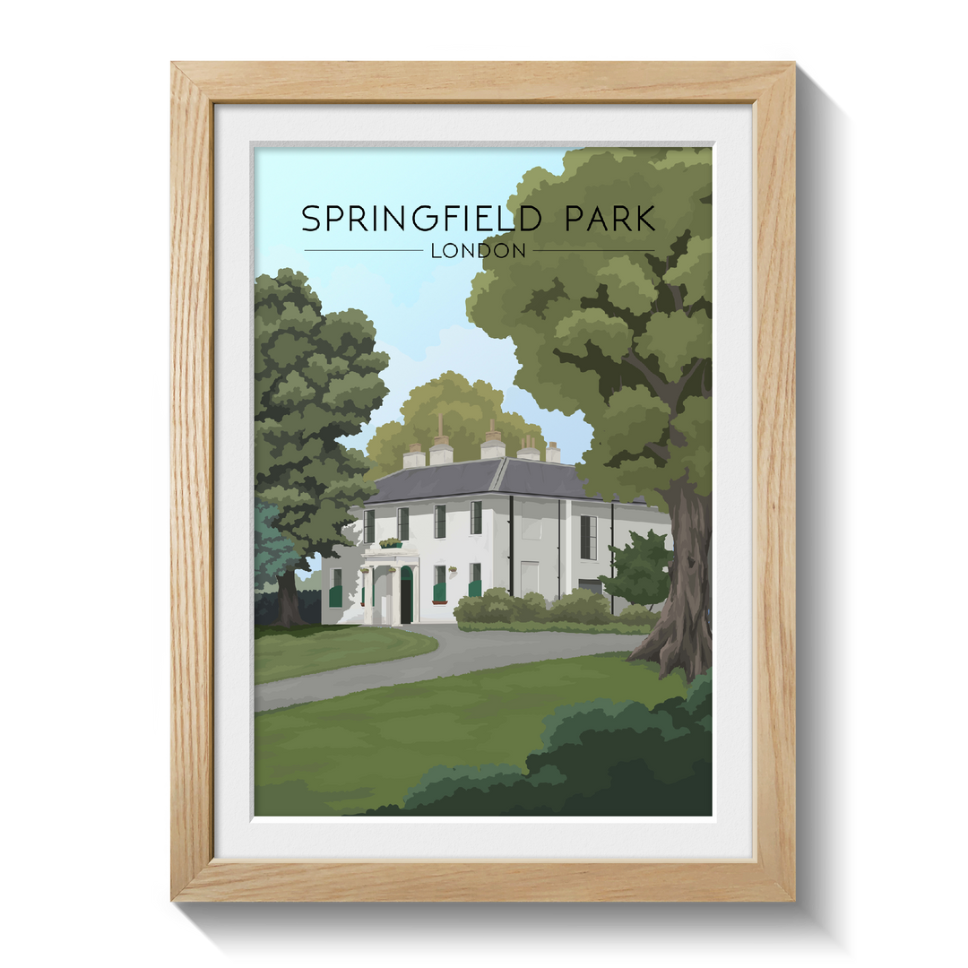 Springfield Park London Travel Poster