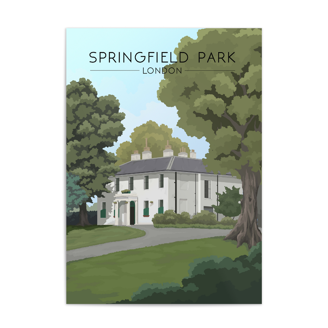 Springfield Park London Travel Poster