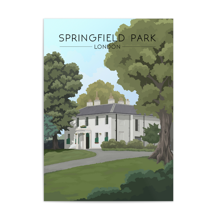 Springfield Park London Travel Poster