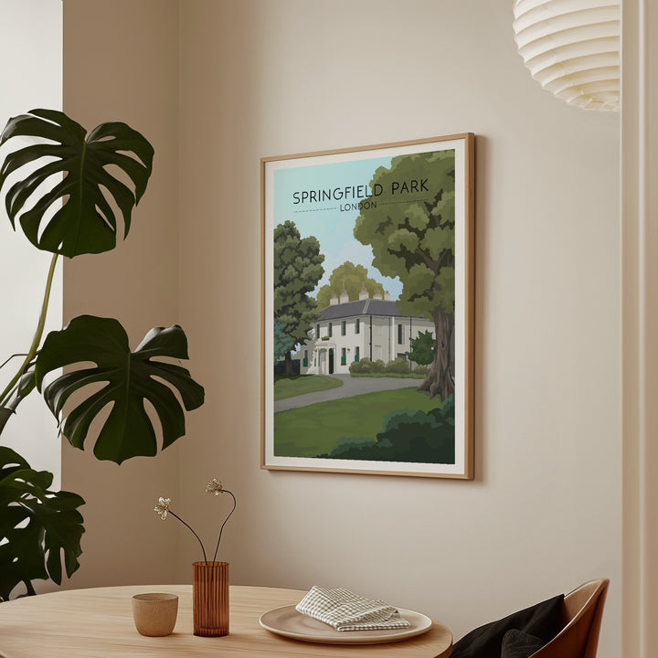 Springfield Park London Travel Poster