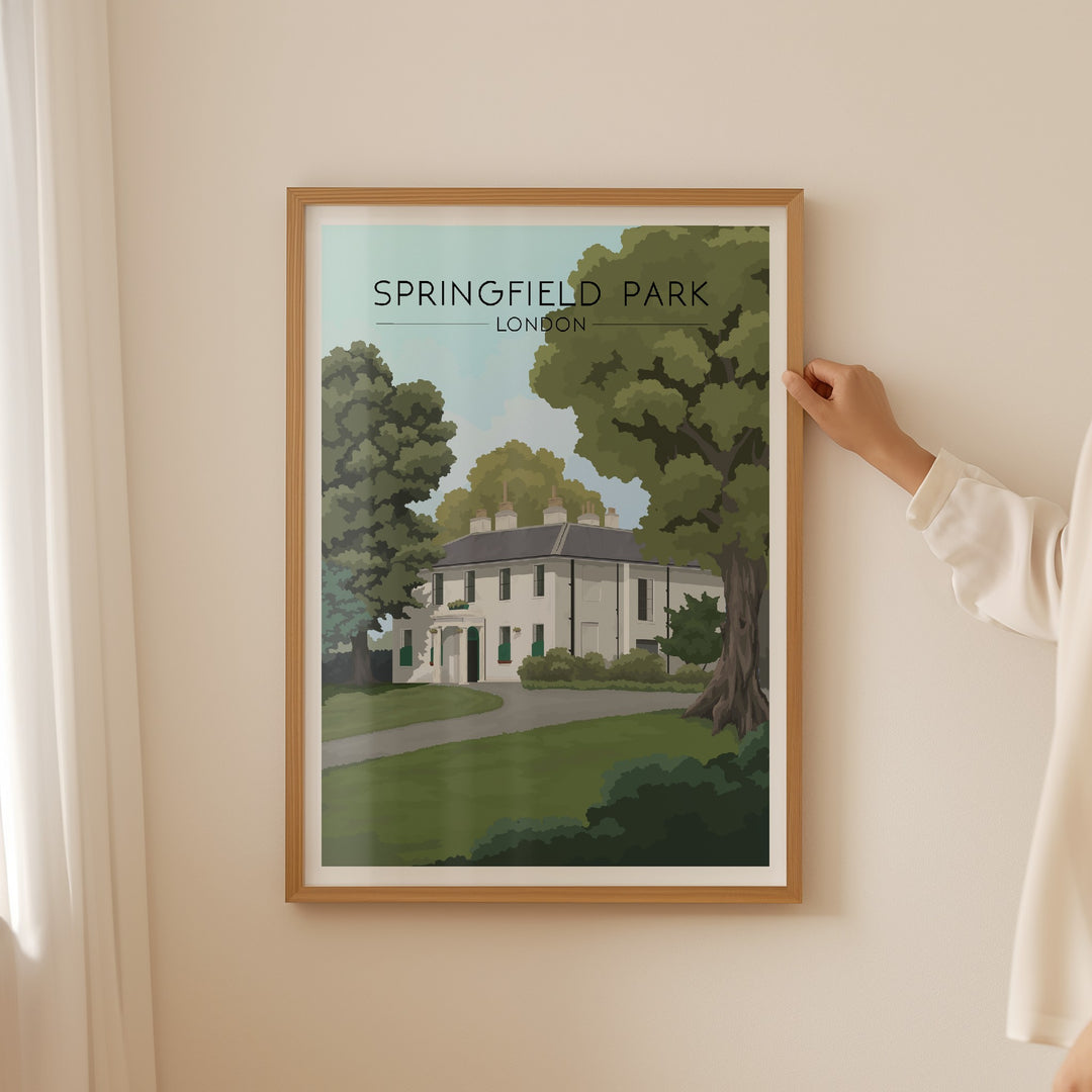 Springfield Park London Travel Poster