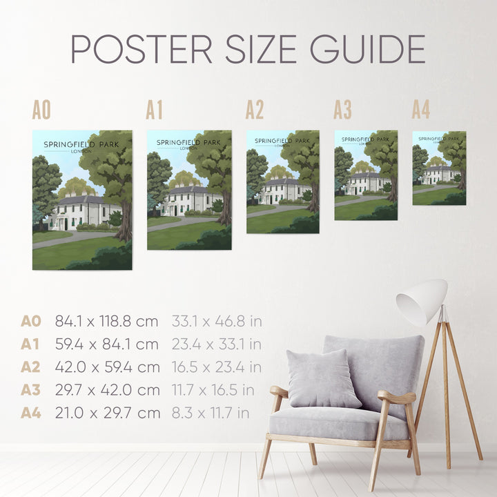 Springfield Park London Travel Poster