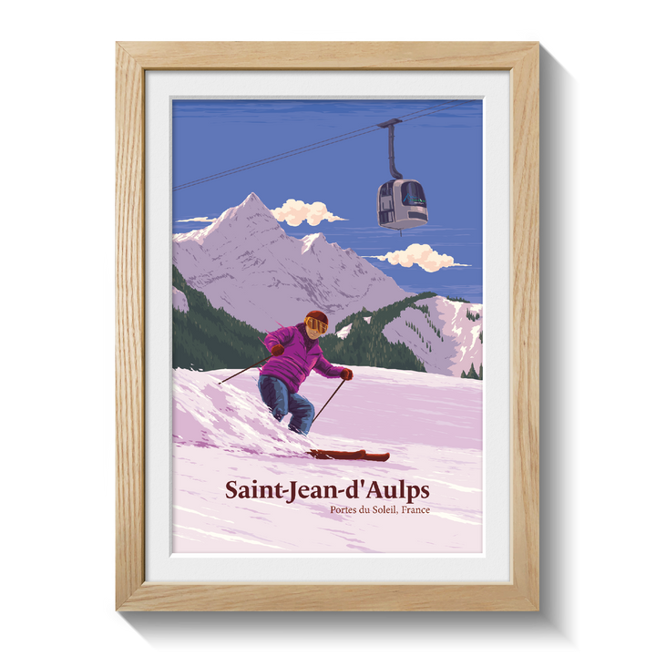 Saint Jean d'Aulps Ski Resort Travel Poster