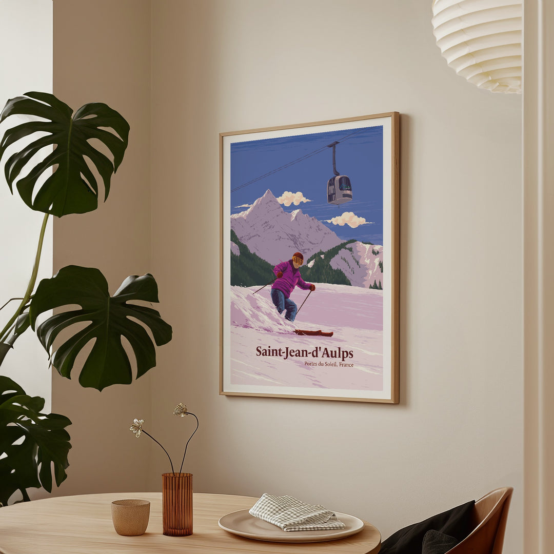 Saint Jean d'Aulps Ski Resort Travel Poster