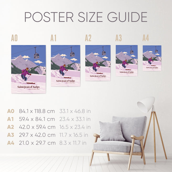 Saint Jean d'Aulps Ski Resort Travel Poster