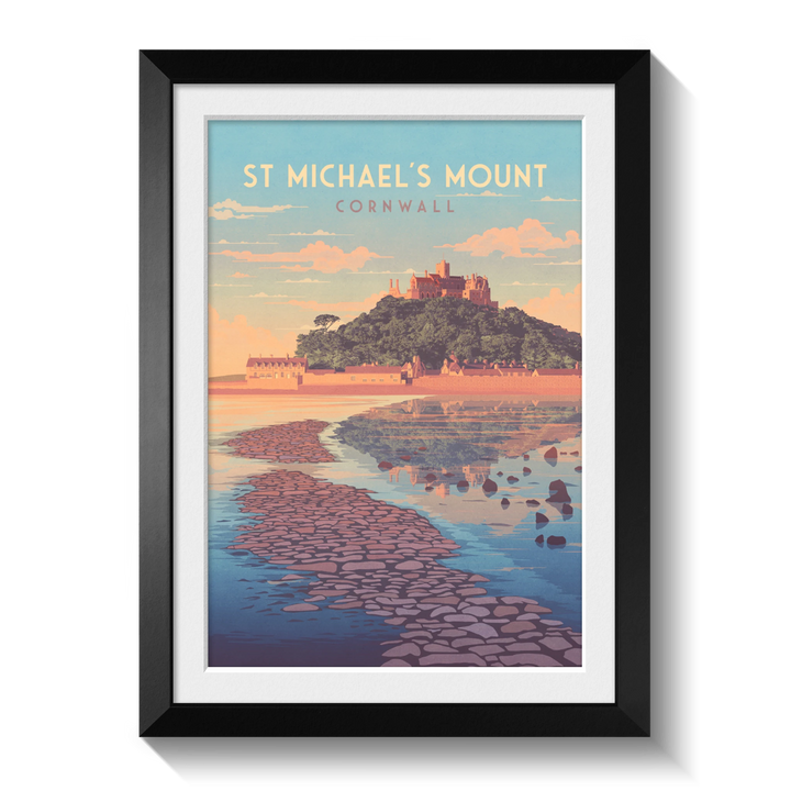 St Michaels Mount Seaside Travel Poster