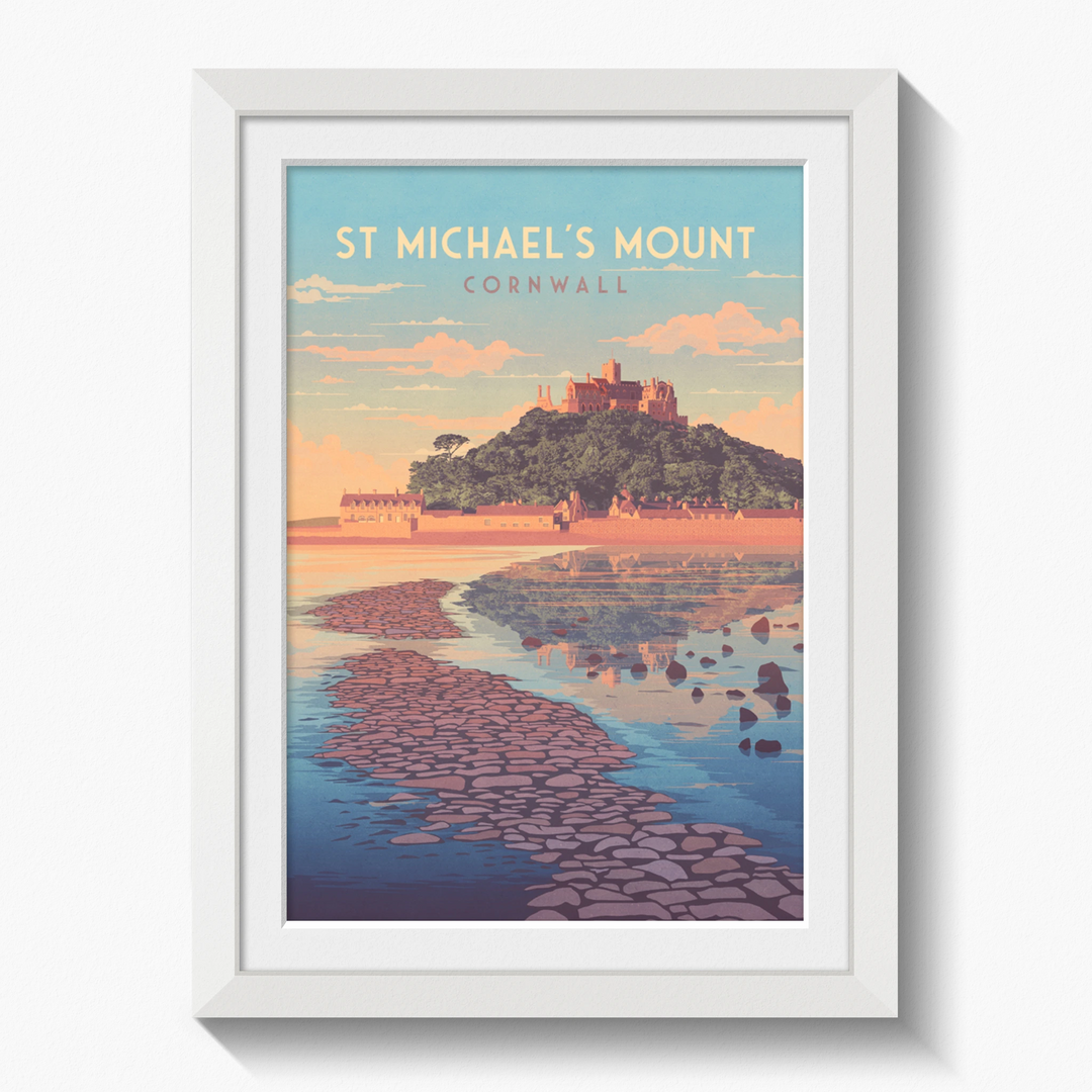St Michaels Mount Seaside Travel Poster