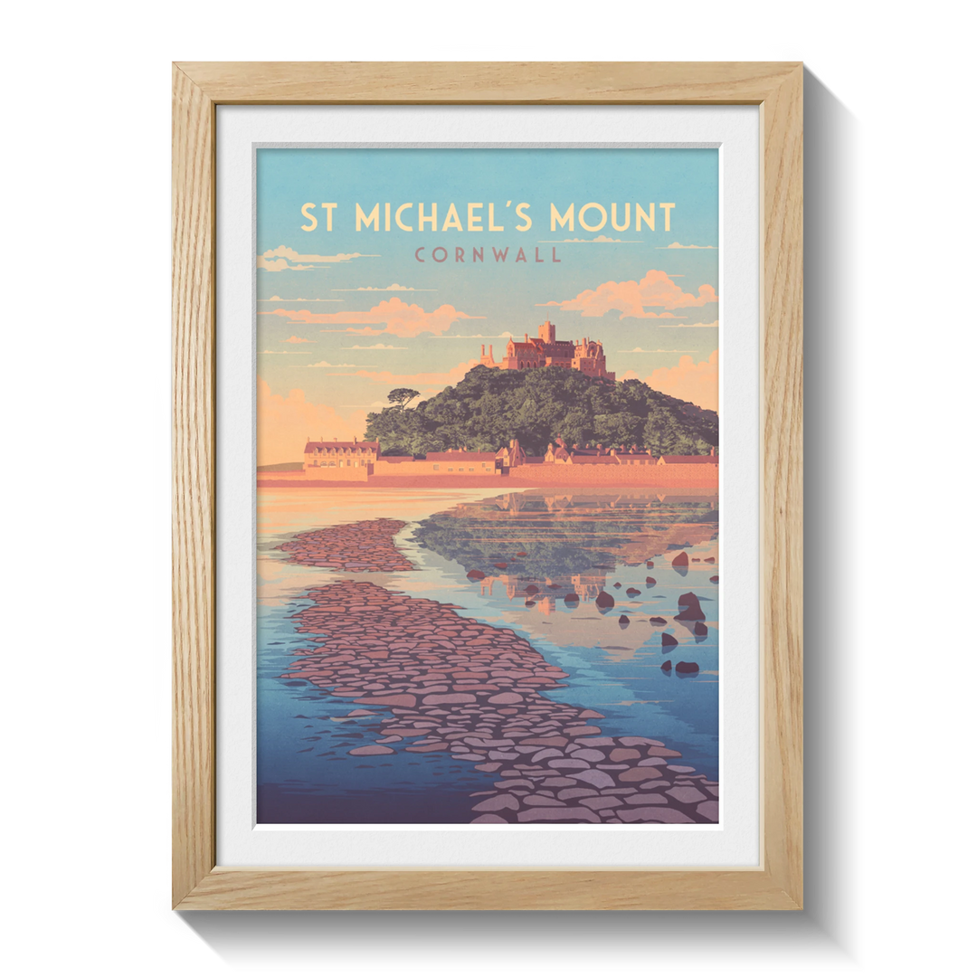 St Michaels Mount Seaside Travel Poster