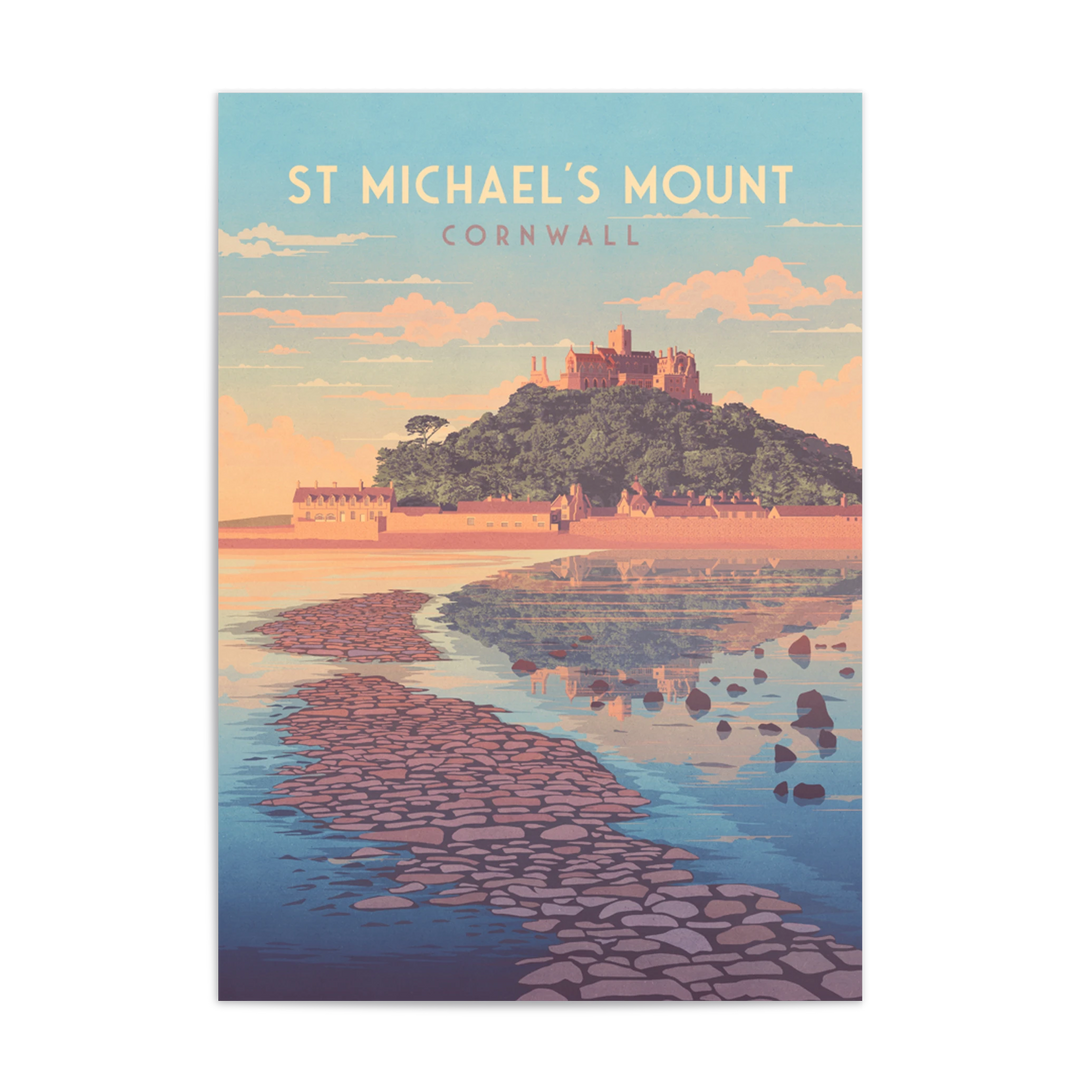 St Michaels Mount Seaside Travel Poster