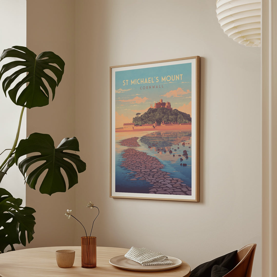 St Michaels Mount Seaside Travel Poster