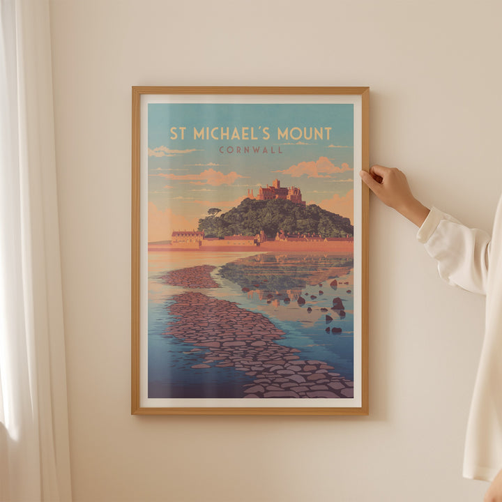 St Michaels Mount Seaside Travel Poster