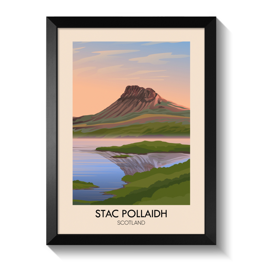 Stac Pollaidh Scotland Travel Poster