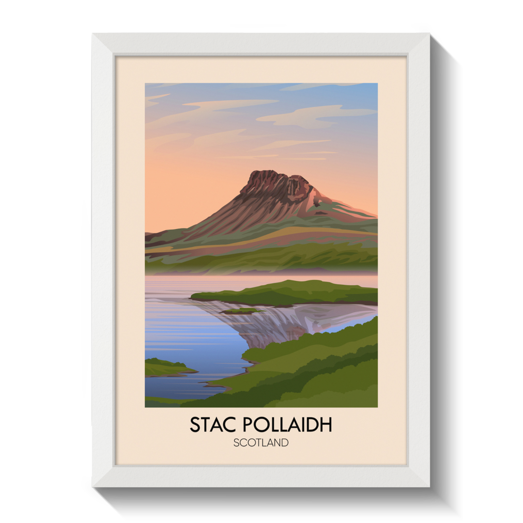 Stac Pollaidh Scotland Travel Poster