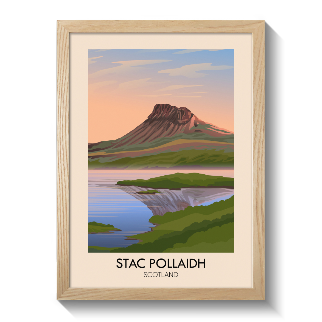 Stac Pollaidh Scotland Travel Poster