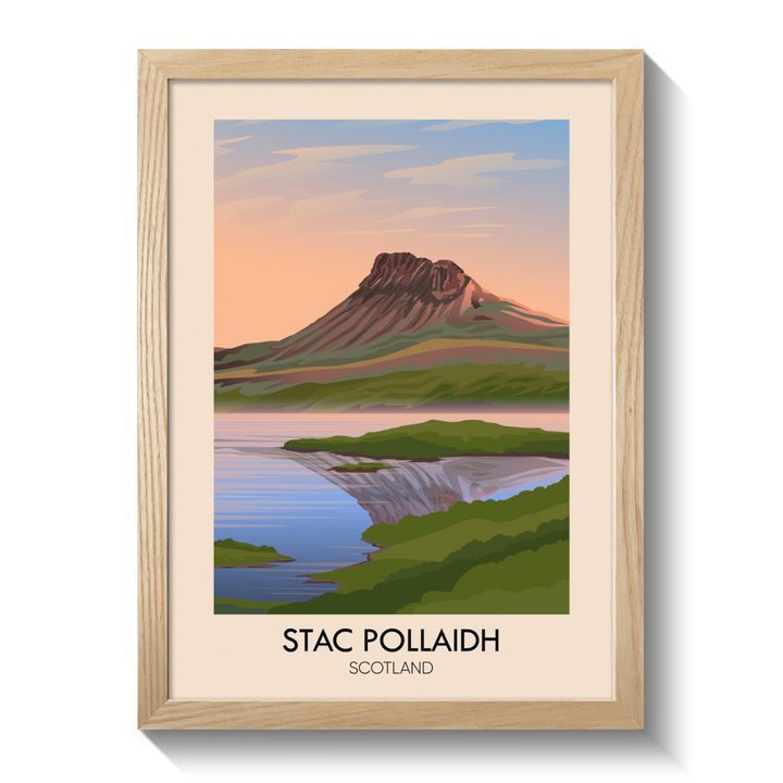 Stac Pollaidh Scotland Travel Poster