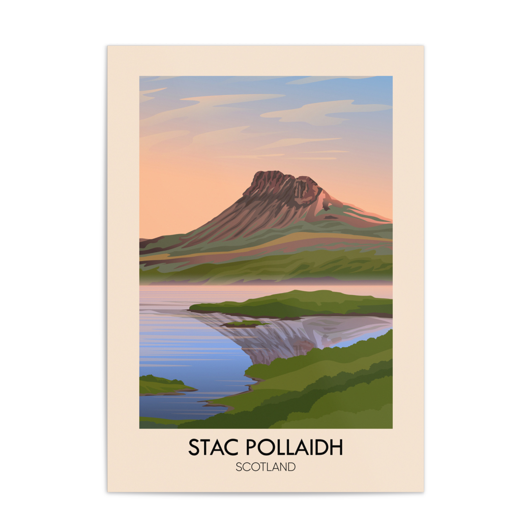 Stac Pollaidh Scotland Travel Poster