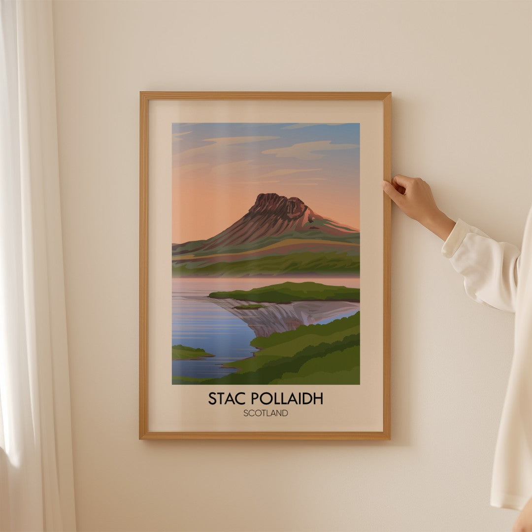 Stac Pollaidh Scotland Travel Poster
