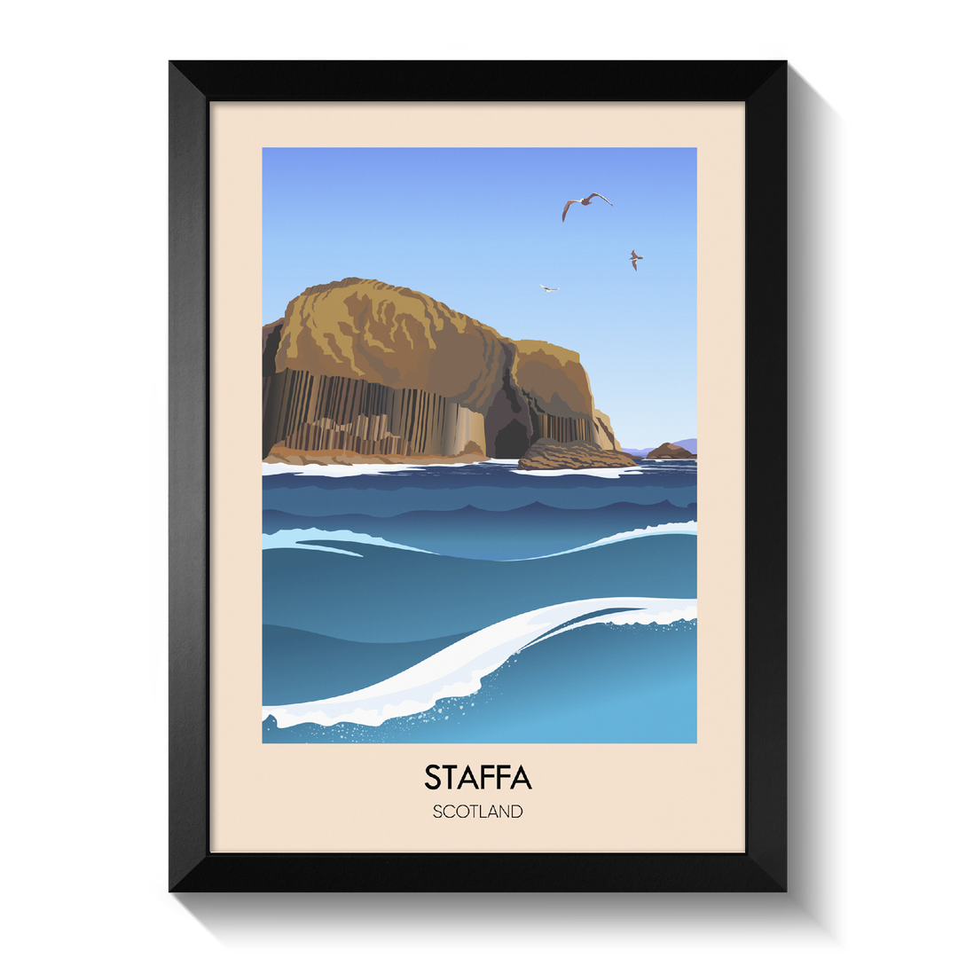 Staffa Scotland Travel Poster