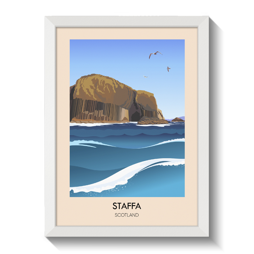Staffa Scotland Travel Poster