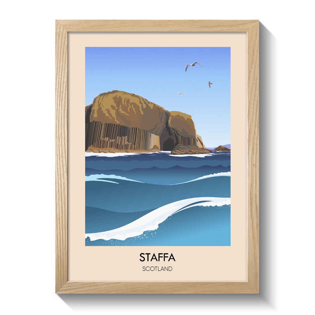 Staffa Scotland Travel Poster