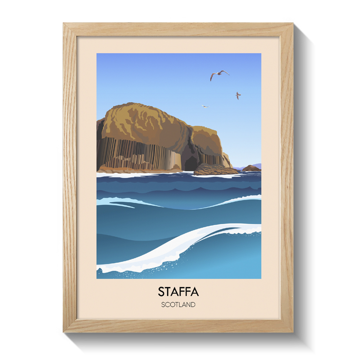 Staffa Scotland Travel Poster