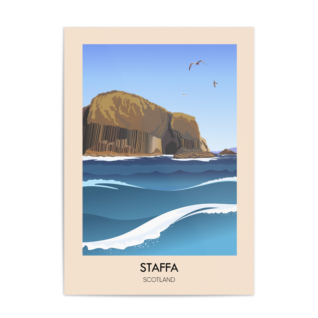 Staffa Scotland Travel Poster
