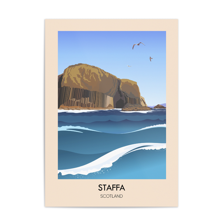 Staffa Scotland Travel Poster