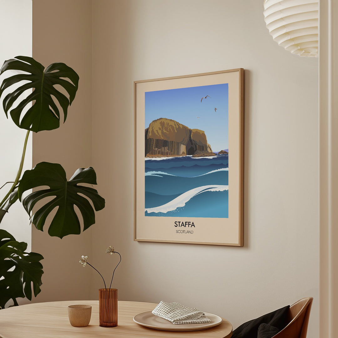 Staffa Scotland Travel Poster