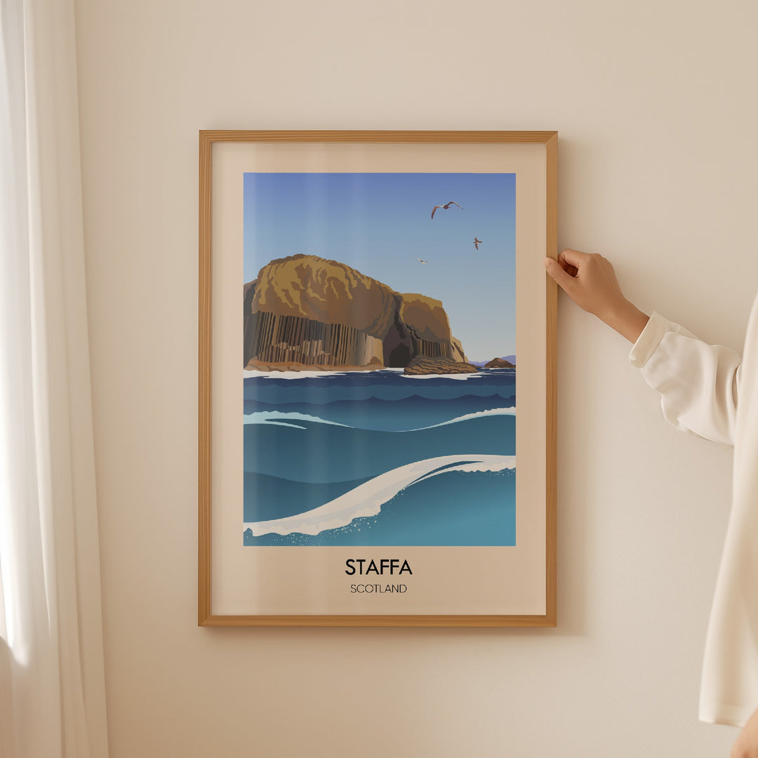 Staffa Scotland Travel Poster