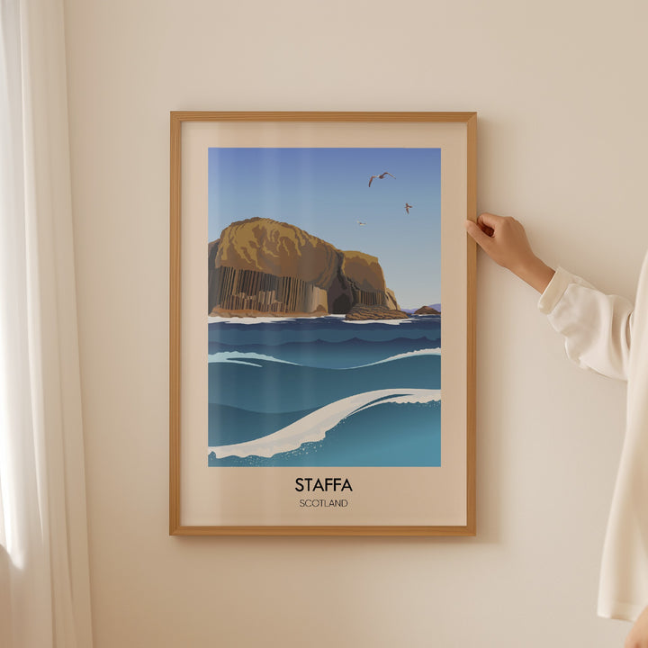 Staffa Scotland Travel Poster