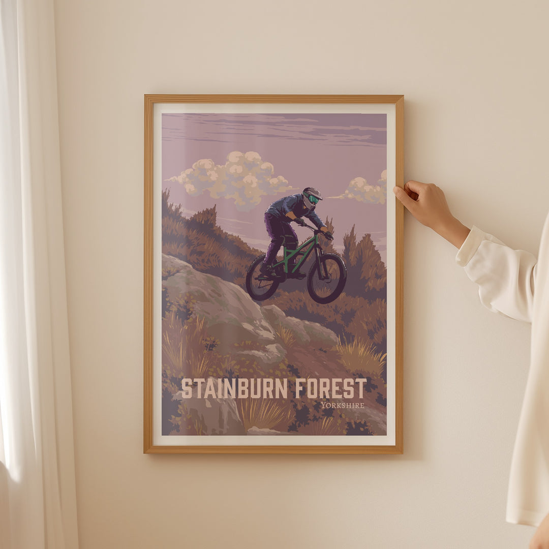 Stainburn Forest Mountain Biking Travel Poster