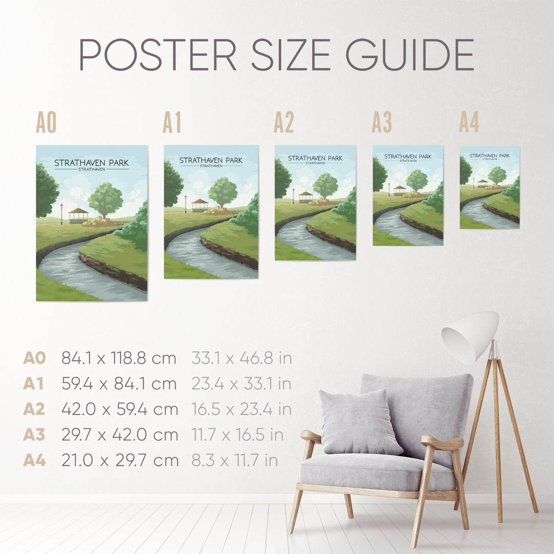 Strathaven Park Travel Poster