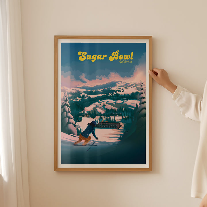 Sugar Bowl California Ski Resort Travel Poster