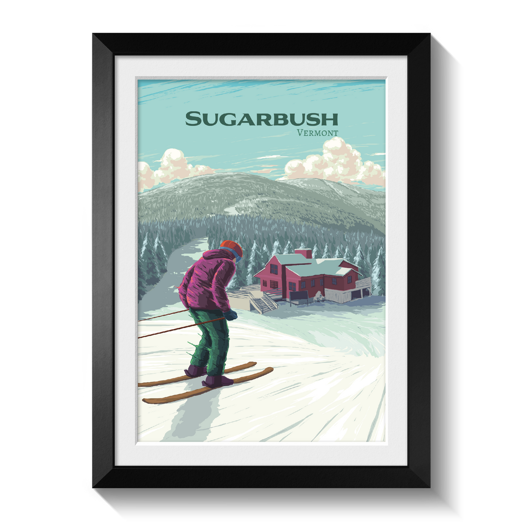 Sugarbush Vermont Ski Resort Travel Poster