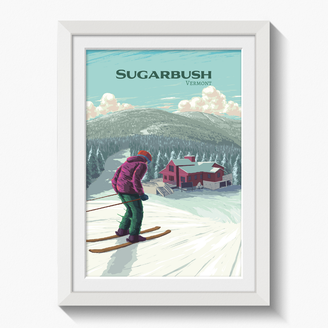 Sugarbush Vermont Ski Resort Travel Poster